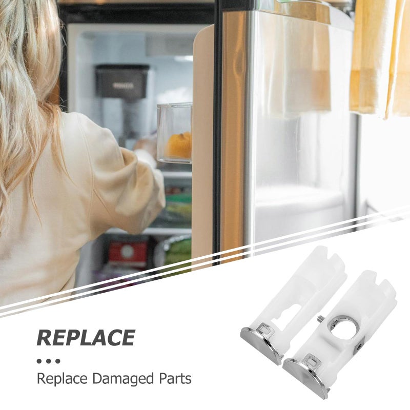 Refrigerator Door Handle Support Kit 2Pcs Plastic Replacement Parts For Freezer Fridge - Image 5