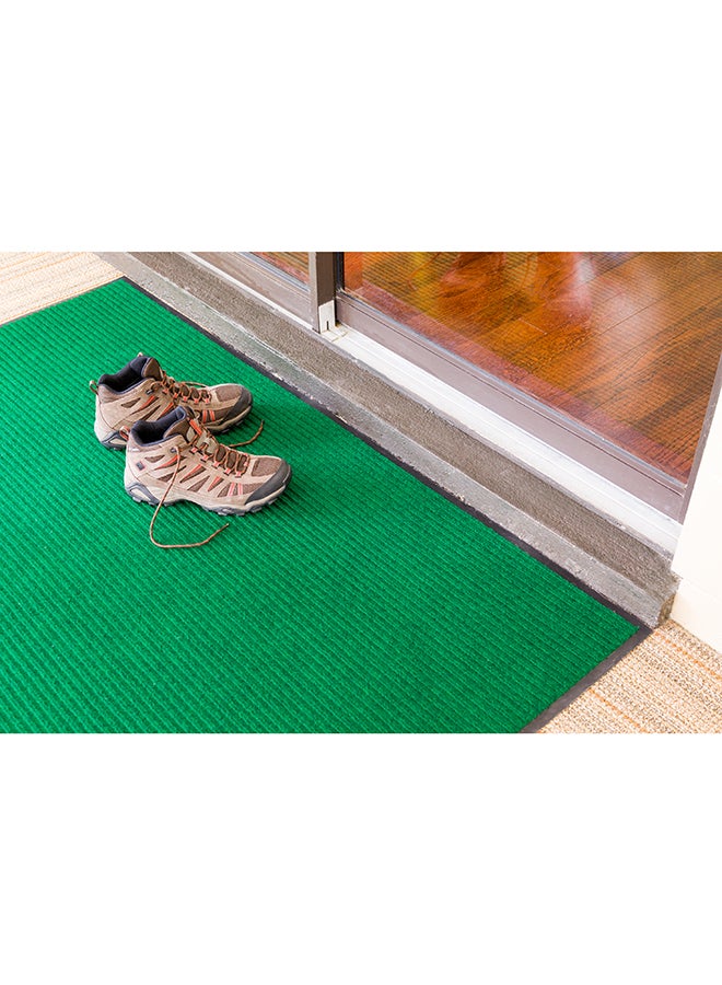 Restaurantware حصيرة أرضية غير قابلة للانزلاق 60 × 36 بوصة من كومفي فيت، حصيرة متعددة الاستخدامات ذات تصميم مضلع - للاستخدام الداخلي والخارجي، للمنازل أو المكاتب، حصيرة دخول من ألياف بوليستر خضراء، قاعدة من الفينيل، سهلة التنظيف - Image 5