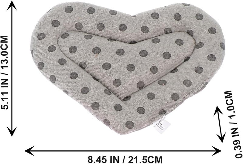 Amosfun 2pcs Small Pet Warm Nest Pads Soft Cushion, Hamster Sleeping Bed Mats for Guinea Pig, Hedgehog, Chinchilla Winter Rest Pads in Pink Heart and Gray Spot - Image 2
