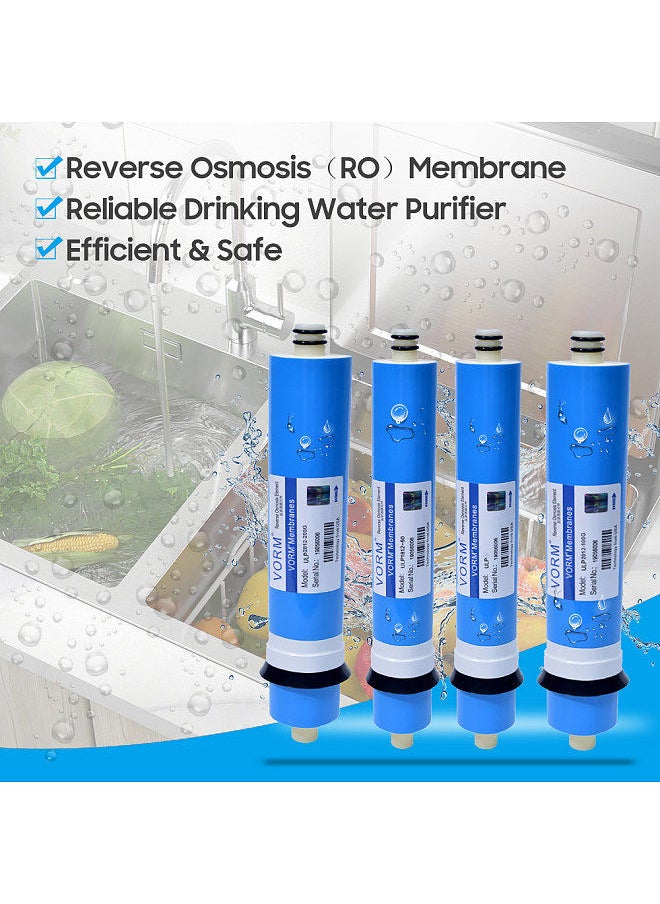 Generic - RO Water Reverse Osmosis System Membrane Universal Compatible Replacement Water Filter Drinking Water Purifier 50G - Image 1