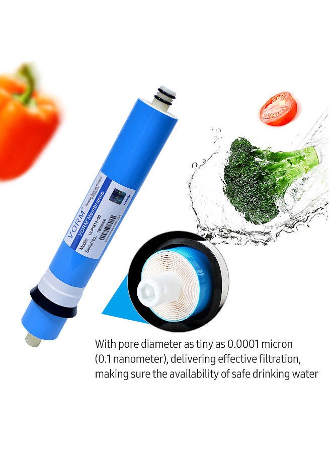 Generic - RO Water Reverse Osmosis System Membrane Universal Compatible Replacement Water Filter Drinking Water Purifier 50G - Image 1