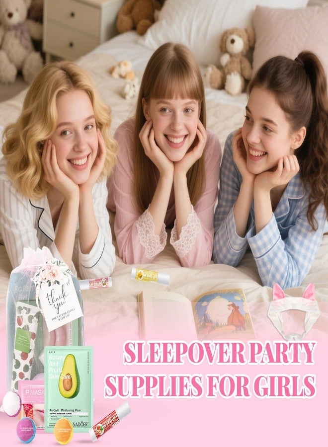 MUREND 120 PCS Spa Party Supplies for Girls, Sleepover Party Supplies for Girls, Skincare Set, Include Face & Lip Masks, Foot Bath Bombs, Hand Cream, Lip Balm, Under Eye Patches, Spa Party Favors - Image 3
