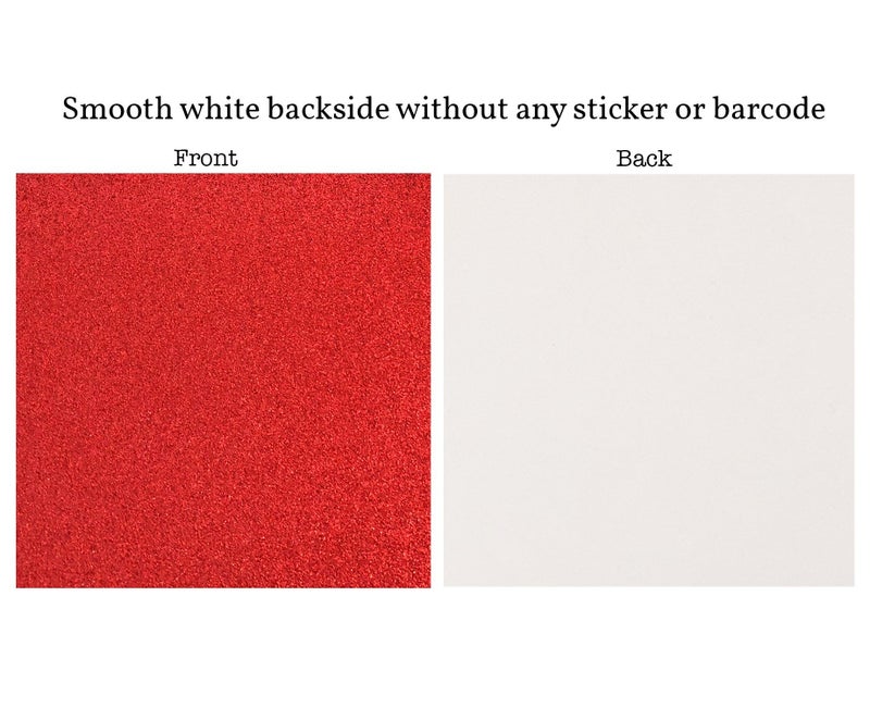 Crafasso 12" x 12" 300gms Heavy & Premium Glitter cardstock, 15 Sheets, red - Image 2