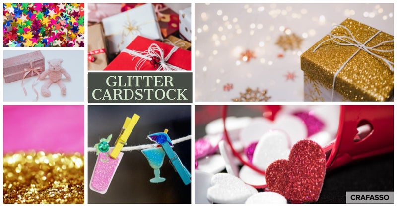 Crafasso 12" x 12" 300gms Heavy & Premium Glitter cardstock, 15 Sheets, red - Image 4