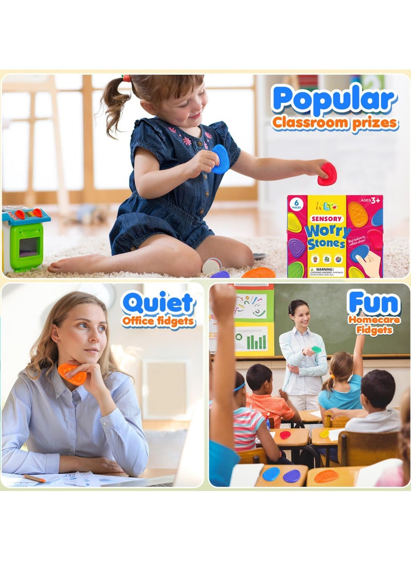 يونيكبيبي ألعاب حسية مهدئة للتعلم والمرح، حجر قلق مصمم بأمان لتخفيف التوتر، ألعاب حسية للأطفال المصابين بالتوحد، ألعاب استحمام مونتيسوري بألوان زاهية للأطفال من 3-12 شهرًا - Image 5