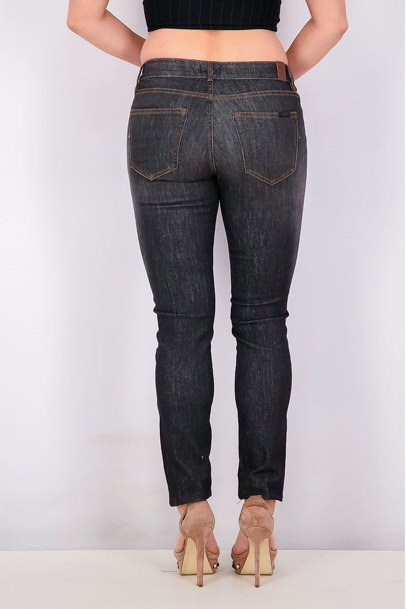 Seven 7 Women Skinny Fit High Waist Stretchable Jeans, Black - Image 3