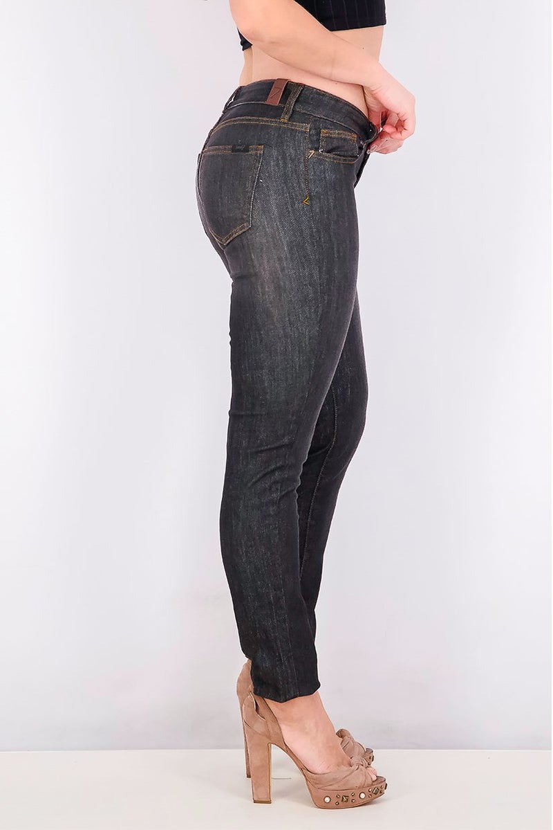 Seven 7 Women Skinny Fit High Waist Stretchable Jeans, Black - Image 2
