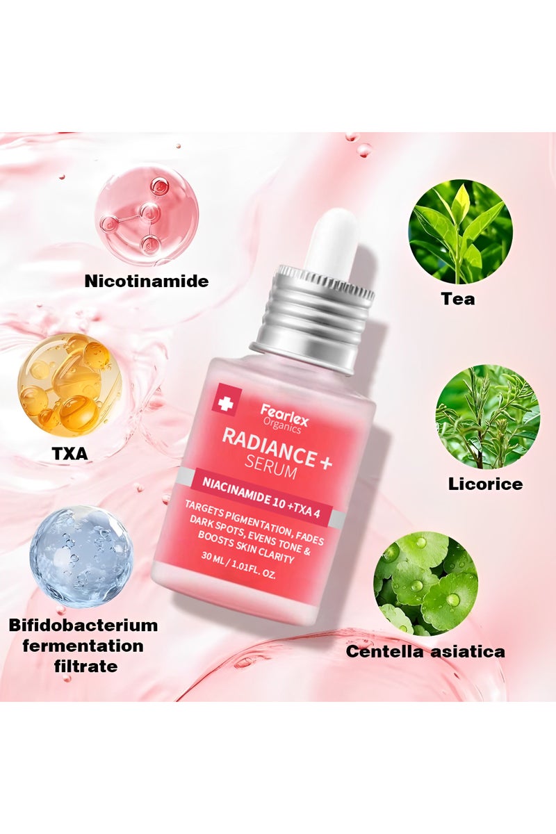 Fearlex Advanced Brightening Serum – 10% Niacinamide & 4% Tranexamic Acid with Hyaluronic Acid and Vitamin B12, Improves Skin Texture & Hydration, Dark Spot Corrector for Even Skin Tone - Image 4