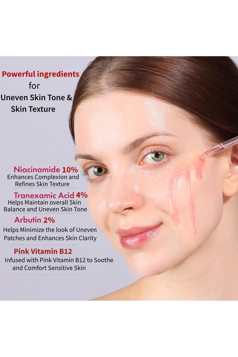 Fearlex Advanced Brightening Serum – 10% Niacinamide & 4% Tranexamic Acid with Hyaluronic Acid and Vitamin B12, Improves Skin Texture & Hydration, Dark Spot Corrector for Even Skin Tone - Image 5