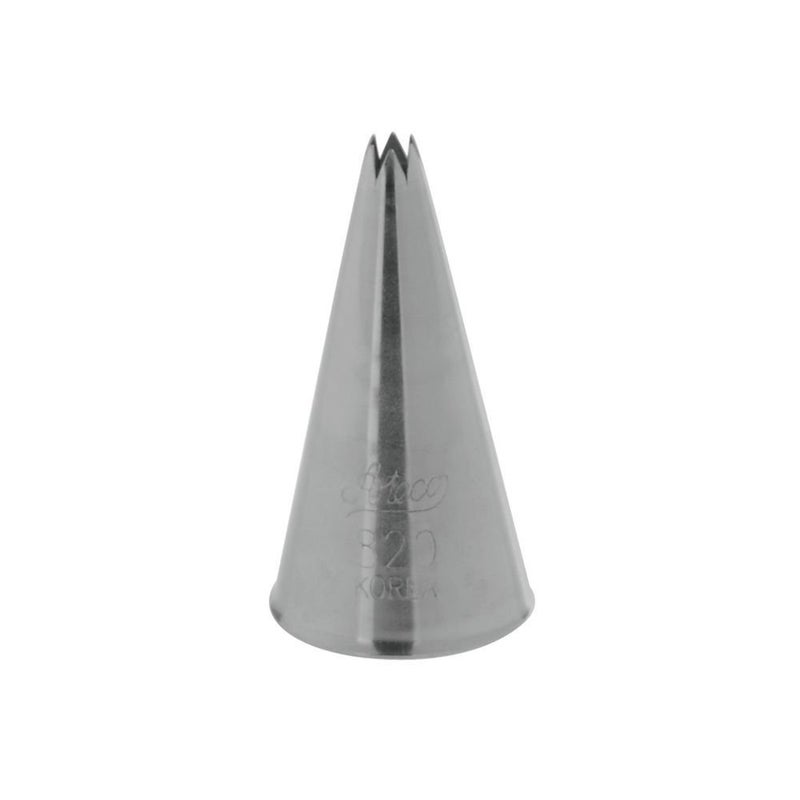 Ateco 820 Open Star Pastry Tip 16 Opening Diameter Stainless Steel by Ateco