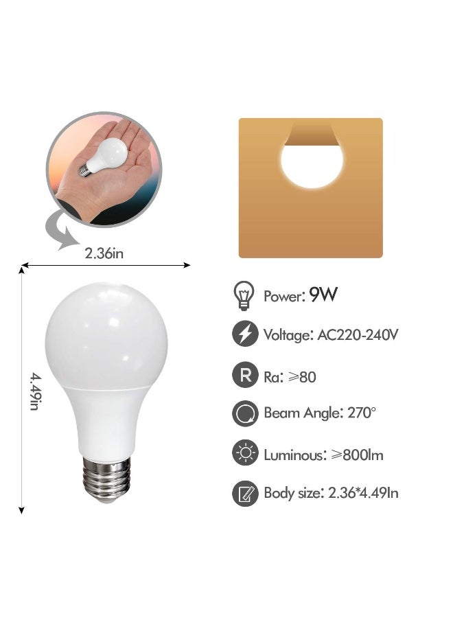 لمبة ليد 9 وات قاعدة e27 4 قطع - Image 2