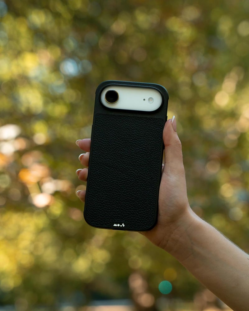 Mous for iPhone Air Case, Compatible with MagSafe - Limitless - Protective Black Leather Cover for iPhone Air - Shockproof, Full Camera Protection, Anti-Scratch Back, Black - Image 4