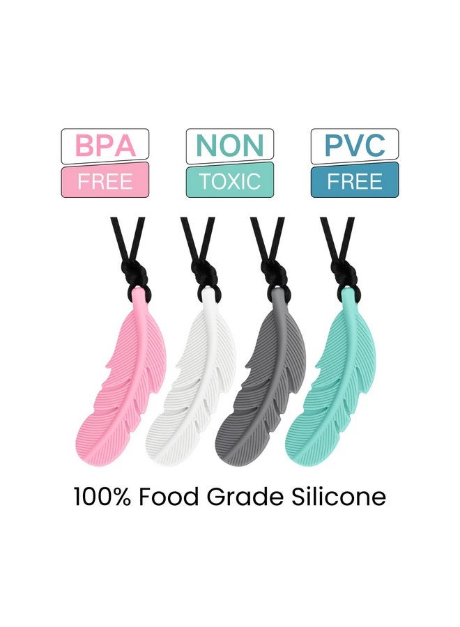 Nearbyme Chew Necklace for Sensory Kids, 3 Pack Sensory Oral Motor Aids Silicone Teething Toys for Autistic Chewers, ADHD, SPD, Oral Motor Stimulation or Special Needs (3 Packs)  - Image 2