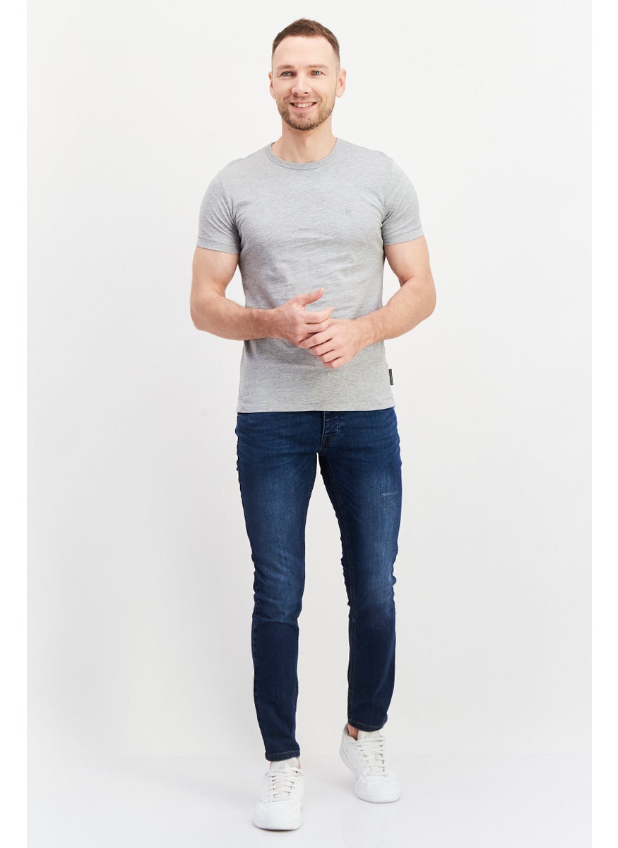 CROSSHATCH Men Regular Fit Solid Stretchable Denim Jeans, Blue  - Image 4