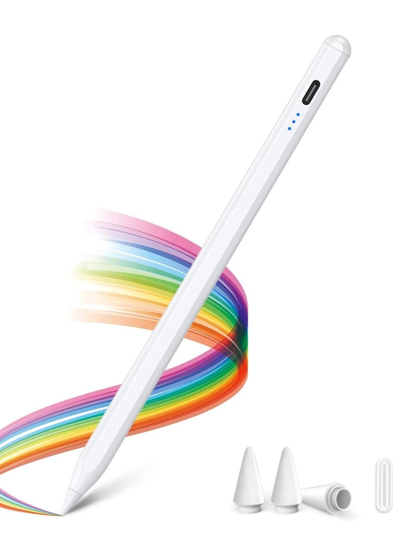 ELTRAZONE Upgraded Stylus Pen, iPad Pencil, Ultra High Precision & Sensitivity, Palm Rejection, Prevents False ON/Off Touch, Power Display, Tilt Sensitivity, Magnetic Adsorption for iPad - Image 1