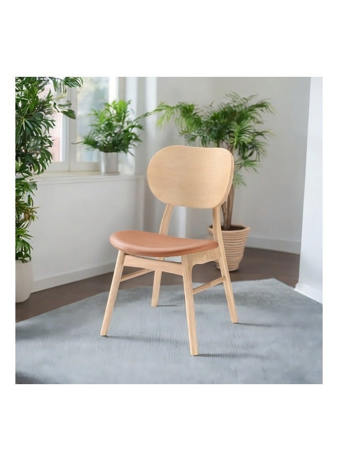 Micasa High-Quality And Durable Dining Chair, Brown 17 X 63.8 X 98 Cm Cruz-01_Dc - Image 2