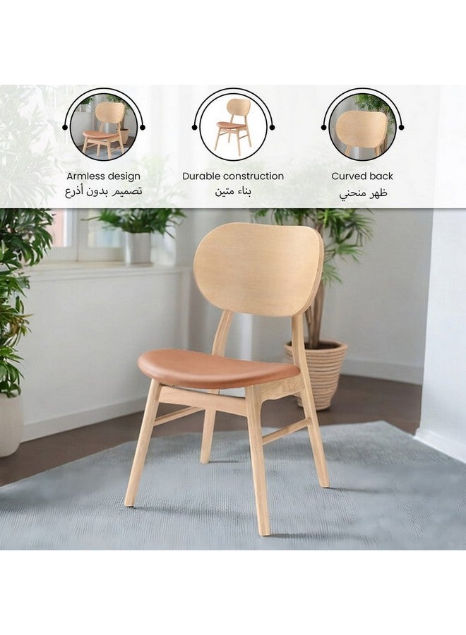 Micasa High-Quality And Durable Dining Chair, Brown 17 X 63.8 X 98 Cm Cruz-01_Dc - Image 3