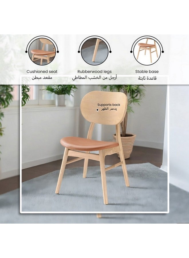 Micasa High-Quality And Durable Dining Chair, Brown 17 X 63.8 X 98 Cm Cruz-01_Dc - Image 4