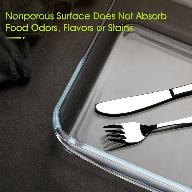 NUTRIUPS 2.4QT Square Glass Baking Dishes, 9x9In Square Baking Dish, Glass Baking Dish for Oven - Image 4