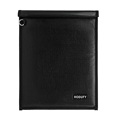 Hodufy Faraday Bag (15 x 10 inches), Faraday Cage, Cell Phone Signal Jammer, Faraday Key Fob Protector, RFID Faraday Pouch Signal Blocker Anti-Theft Pouch, Anti-Hacking Case Blocker (Black) - Image 1