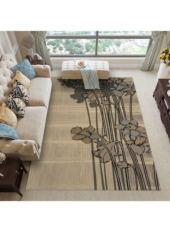 NIBEMINENT Europe Retro Style Living Room Mat Beige/Brown 40 x 60cm