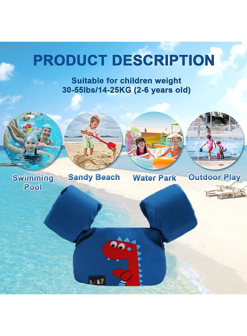 TOMSHOO Toddler Swim Vest，Kids Water Wings Arm Floaties for 30-50 Pounds,Infant Safety Swim Aid Jumper Inflatable,Swim Arm Bands,Float Sleeves Swimming Armbands for Sea/Pool/Beach/Training - Image 3
