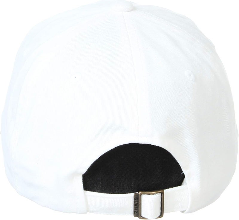 ZHATS NCAA Mens Adjustable Scholarship Hat White - Image 2
