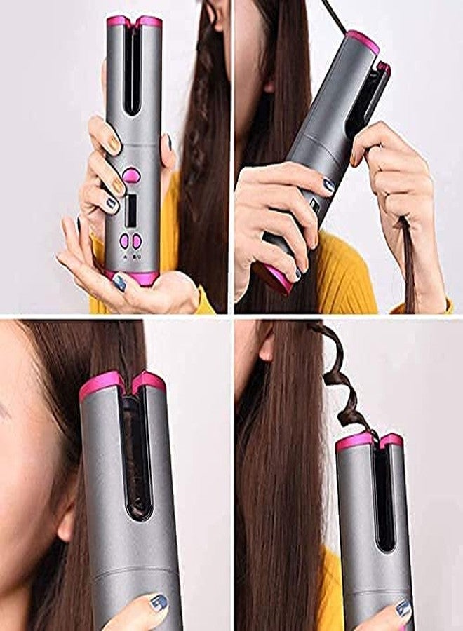 Plenteous بكرات شعر لاسلكية أوتوماتيكية قابلة لإعادة الشحن عبر منفذ USB، بكرات شعر محمولة، مؤقت بشاشة LED، قابلة لإعادة الشحن عبر منفذ USB، إيقاف تشغيل تلقائي (عبوة من قطعة واحدة) - Image 2