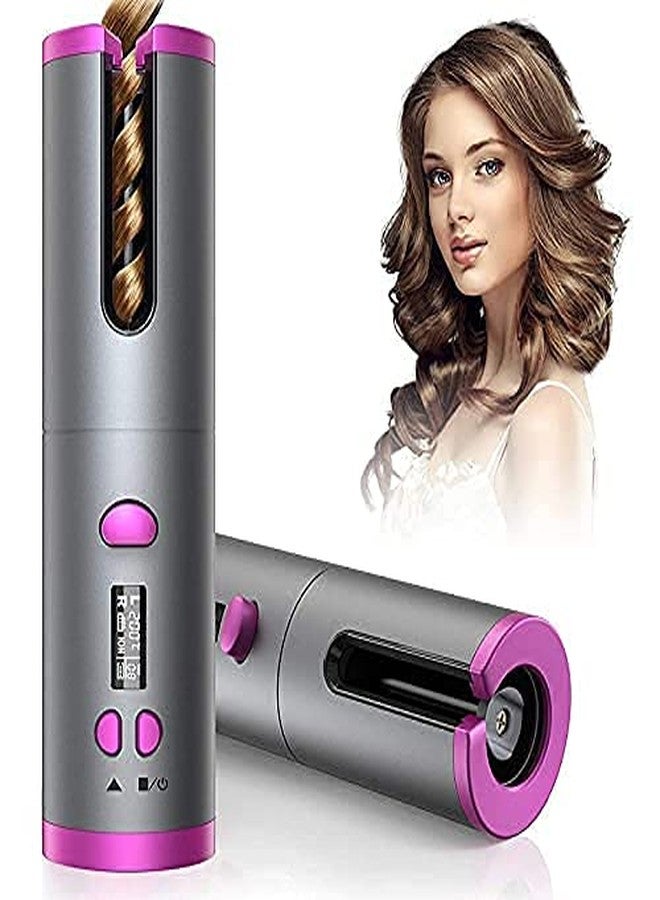 Plenteous بكرات شعر لاسلكية أوتوماتيكية قابلة لإعادة الشحن عبر منفذ USB، بكرات شعر محمولة، مؤقت بشاشة LED، قابلة لإعادة الشحن عبر منفذ USB، إيقاف تشغيل تلقائي (عبوة من قطعة واحدة) - Image 3