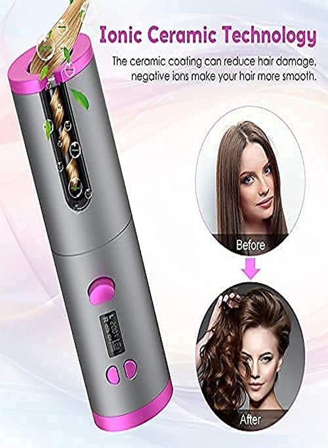 Plenteous بكرات شعر لاسلكية أوتوماتيكية قابلة لإعادة الشحن عبر منفذ USB، بكرات شعر محمولة، مؤقت بشاشة LED، قابلة لإعادة الشحن عبر منفذ USB، إيقاف تشغيل تلقائي (عبوة من قطعة واحدة) - Image 5