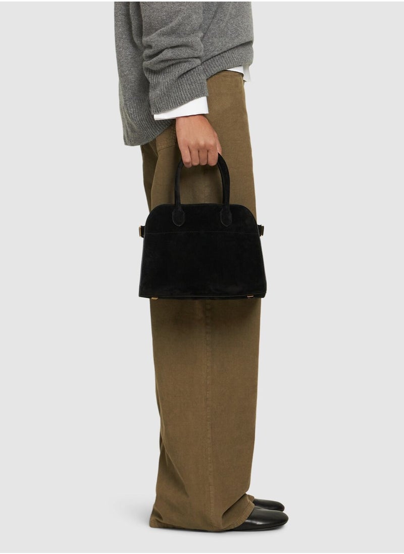 TR - The Row Margaux 10 Top-Handle Bag in Suede Leather - Image 1