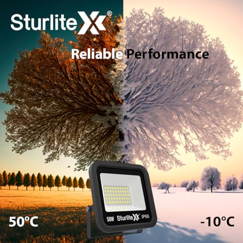 Sturlite Toddo 50 W LED Flood Light| Cool White 6500K Color Temperature LED Lamp| IP66 Waterproof Surge Protection Focus Light for Factory, Garage, Parking, Garden, Playground & Shop - (Pack of 4) - Image 5