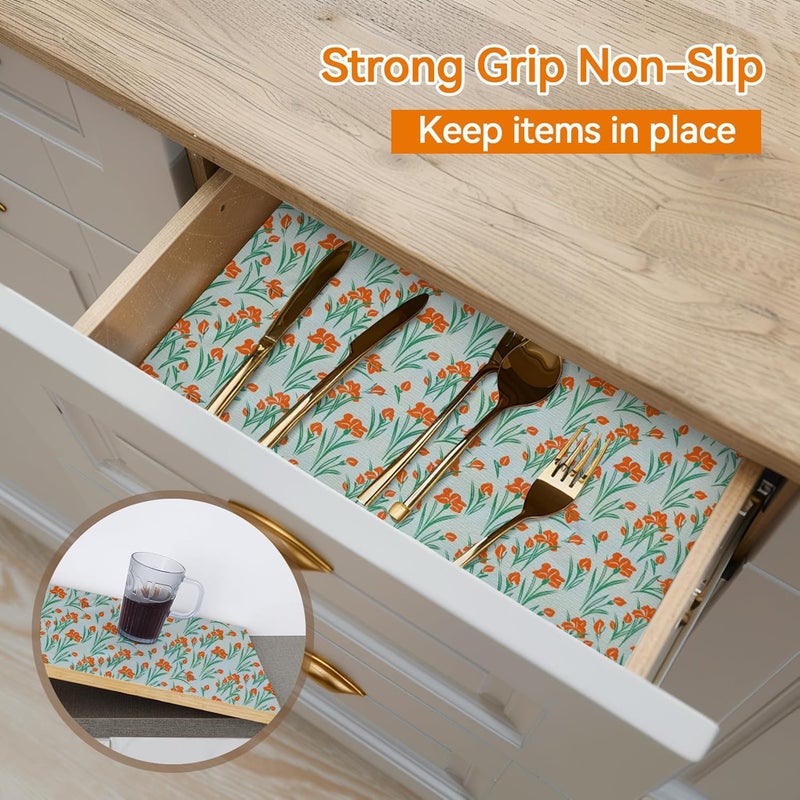 Vocal Store Anti-Slip Kitchen Cabinet Drawer Shelf Mat Liner Sheets Textured Multipurpose 5 Meter Roll, Green - CDOJ9-P14-5M - Image 2