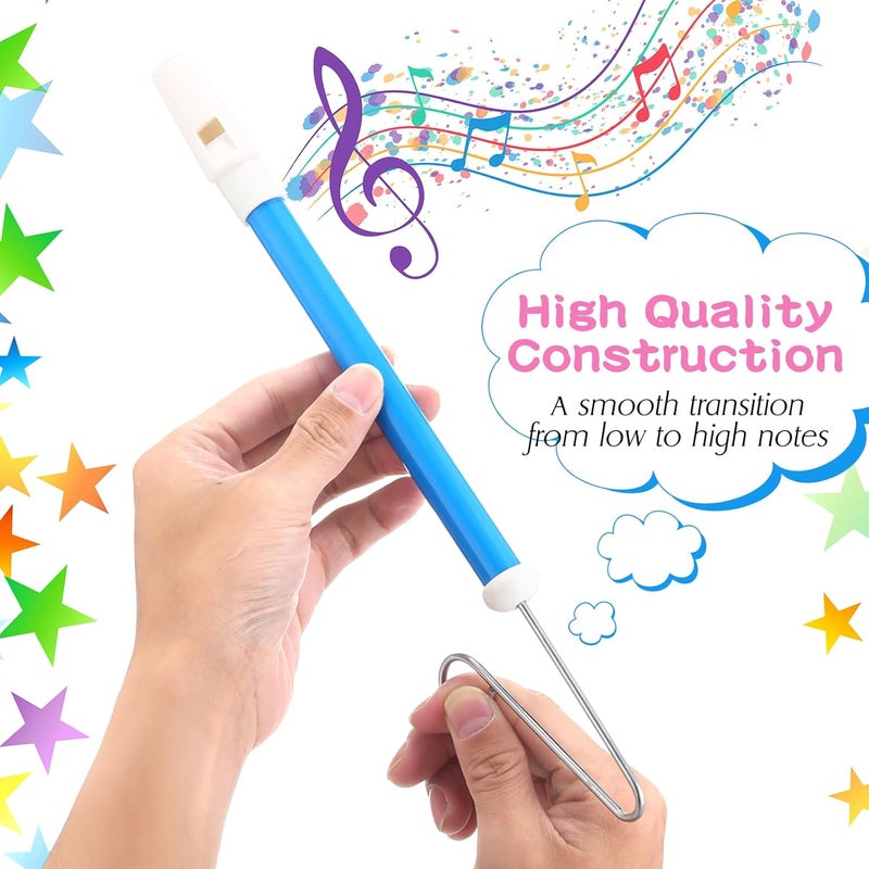 Syhood Syhood 24 Pcs Slide Whistle for Adults Instrument Toy Plastic Metal Musical Slide Whistles for Kids Party Favors Boys Girls Games School Prizes Birthday Gift 4 Colors  - Image 4
