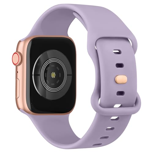 Tobfit Watch Strap Compatible with Apple Watch Series 8 7 6 5 4 3 2 1 SE 38 mm 42mm 40mm 44mm(Watch Not Included), Smartwatch band for Men Women, Strap for iWatch 8 7 6 5 4 3 2 1 (42mm, Taro Purple) - Image 1