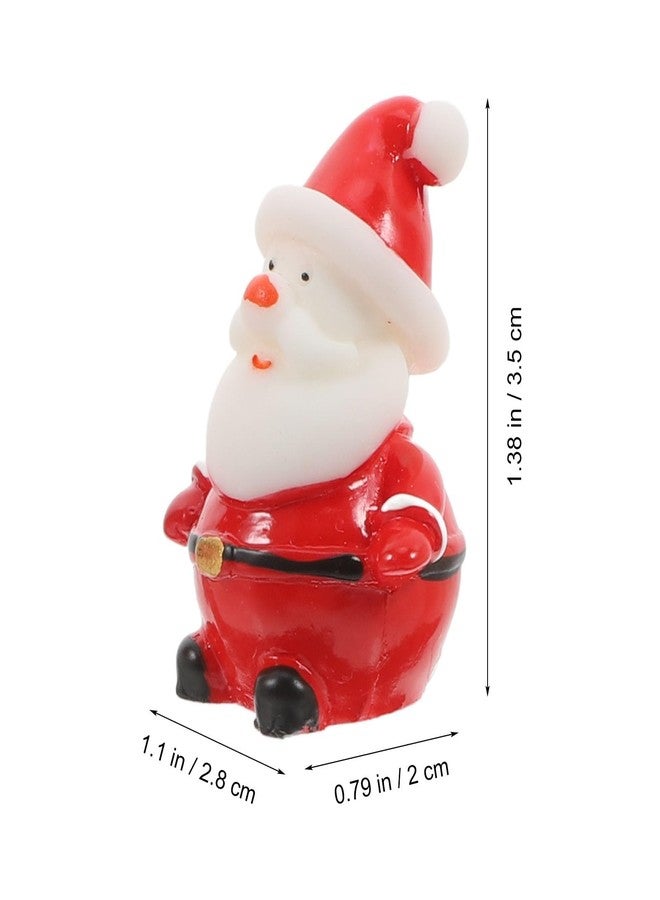 أموسفون مجموعة Amosfun من 18 قطعة من زينة عيد الميلاد المصغرة، تمثال صغير على شكل رجل ثلج سانتا، إكسسوارات حديقة الجنيات في عيد الميلاد، هدايا حفلات العطلات الشتوية، قطع مركزية (بتصميم عشوائي) - Image 2