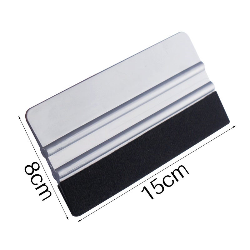 Long large square scraper film tool large color change with cloth wear-resistant advertising wall stickers light adjusting film construction scraper Wide flannel silver big scrape 15*8cm