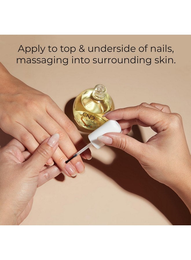 سي إن دي زيت بشرة CND SolarOil، مزيج طبيعي من زيت الجوجوبا وفيتامين E ونخالة الأرز وزيت اللوز الحلو، يرطب ويحسن حالة البشرة، عبوة واحدة، 2.3 أونصة. - Image 5