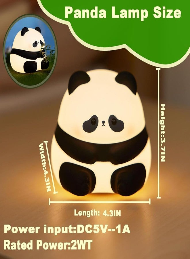 Kiditos Silicone Sitting Panda Night Lamp Rechargeable Cute Lamp with 7 Colors Mode Night Lights for Bedroom Nursery and Study Desk Decorative (Panda) - Image 5