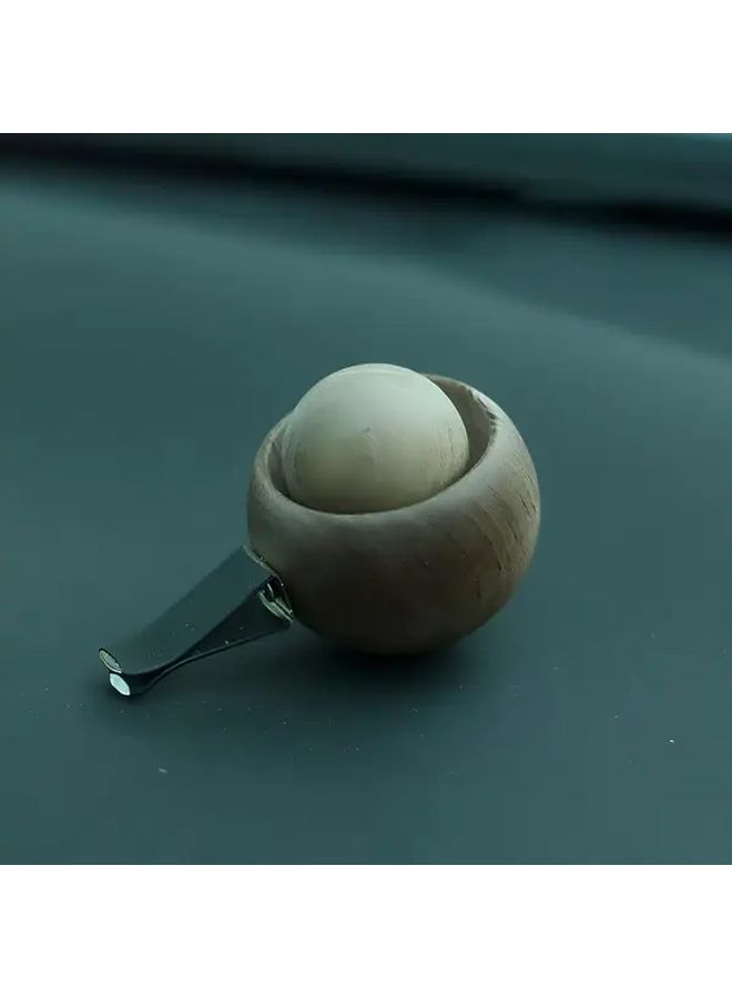 Walnut Solid Wood Car Air Freshener Diffuser Egg Shaped No Battery Needed - Image 3