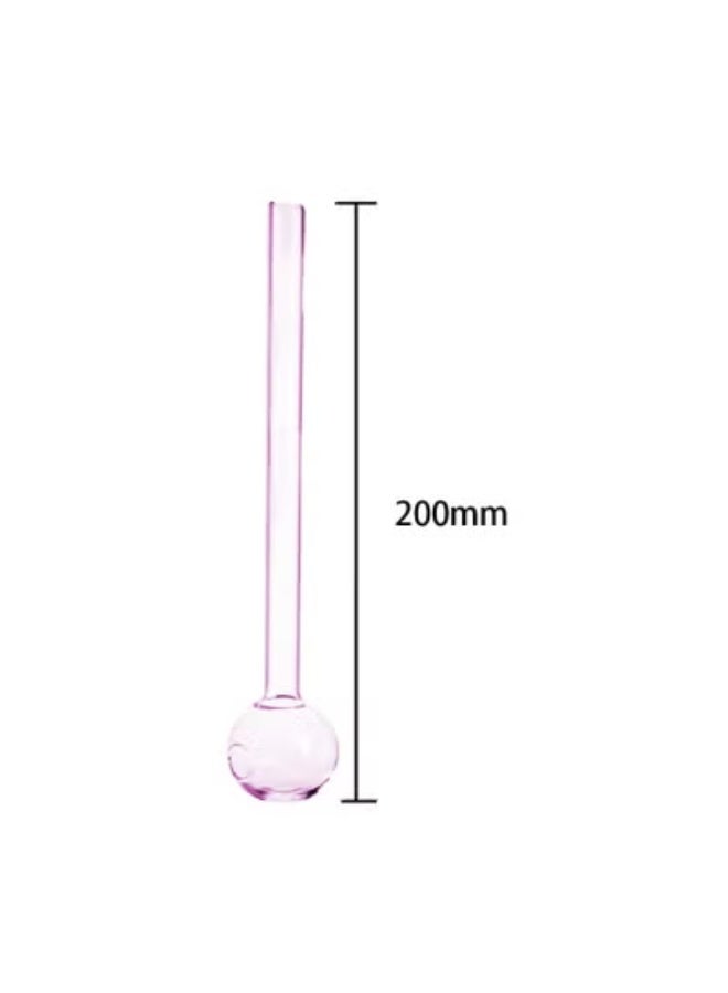 2Pcs Pink Glass Tubes, Suitable for Juice, Drink, Coffee, Milk Tea Stirring, Essential, For Home, Outdoor and Camping - Image 5