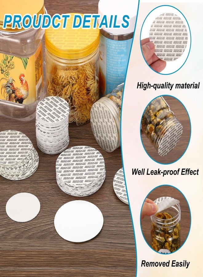PATIKIL 20/24/28/30/38mm/0.79/0.95/1.1/1.18/1.5" Foam Lid Liner, 250pcs Adhesive Round PS Pressure Sensitive Seals for Plastic Glass Jar Bottle Cap Canning Vials Seals Black Text, White - Image 3