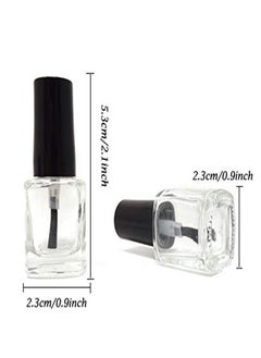 HONBAY 6Pcs 5Ml Empty Nail Polish Glass Bottles With Brush Cap  - Image 2