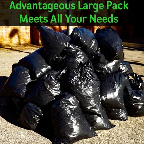 DIVISIONAL 150 Count | 55 Gallon Trash Bags | 150- Pack | Heavy Duty Trash Bags | Heavy Duty Garbage Bags | Black Garbage Bags | Large | 20 Micron - Image 2