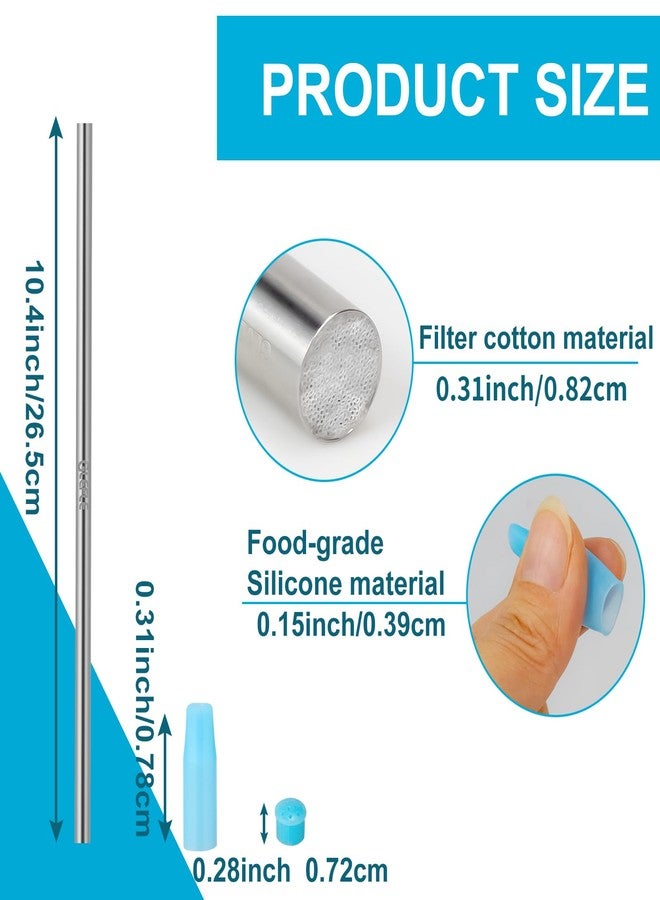 GLEFLE Personal Water Filter Straw, Reusable Stainless Steel Water Filter Drinking Straw Portable Outdoor Emergency Survival Gear for Hiking, Camping, Travel, Hunting & Fishing (Small) - Image 3
