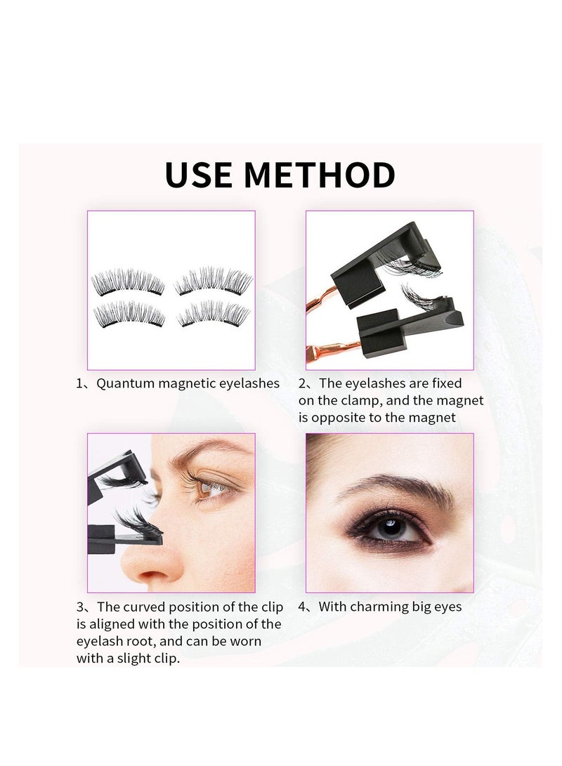 Excefore Woman Magnetic Lashes Quantum Eyelash Applicator Ensure GlossierMagnetic Lashes Curler Clip 3D Magnetic Eyelashes Special Curler Exquisite Box Packing - Image 3