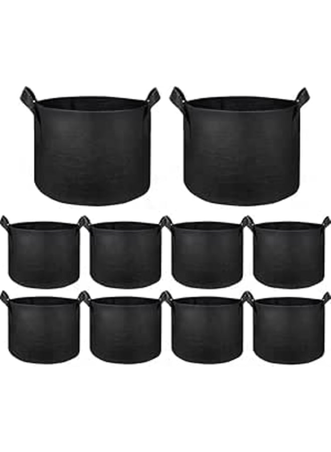 1 Gallon Grow Bags, Heavy Duty Thick Fabric Pots with Reinforced Handles, Fabric Pots for Planting Vegetables and Fruits, (10 Pack) - Image 1