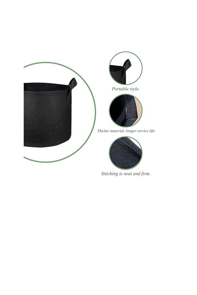 1 Gallon Grow Bags, Heavy Duty Thick Fabric Pots with Reinforced Handles, Fabric Pots for Planting Vegetables and Fruits, (10 Pack) - Image 2