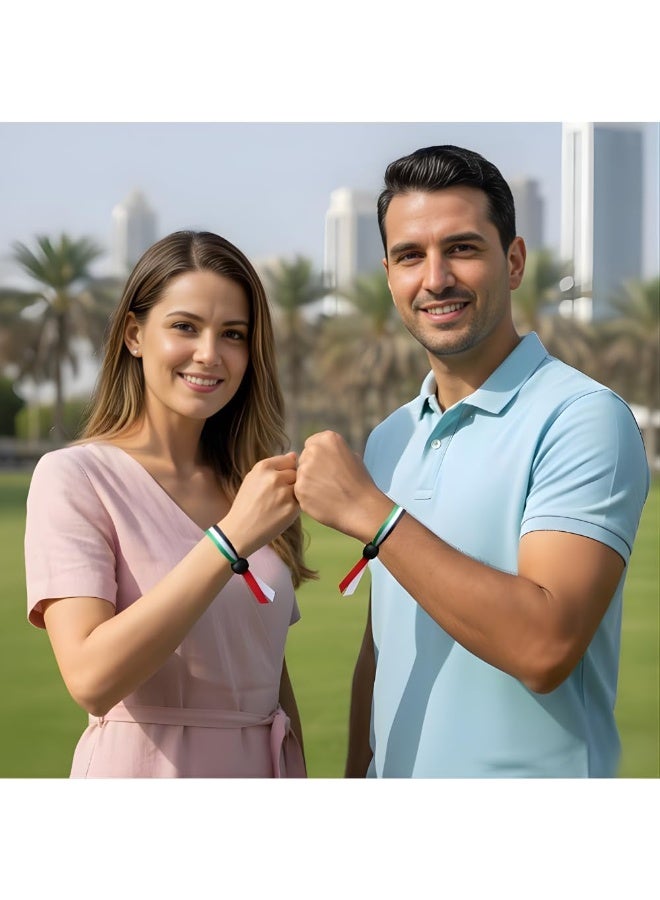 PRINTSHOP4ME UAE Flag Ribbon Wristbands – Soft Adjustable Flag Bands – Lightweight And Comfortable For National Day,School Activities, Sports,Parties And Daily Wear - Image 5