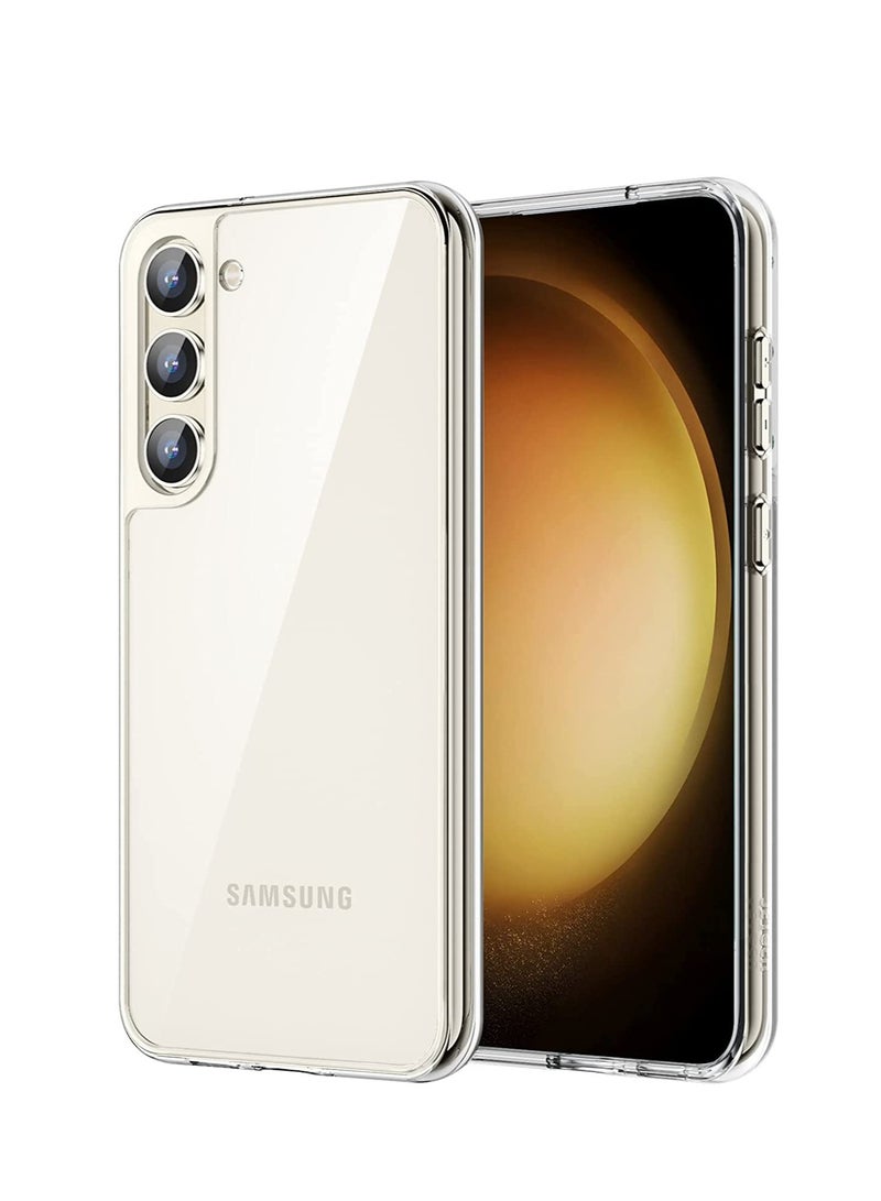 DUSALA Case for Samsung Galaxy S23 5G 6.1-Inch Non Yellowing Shockproof Bumper Protective Phone Cover Anti-Scratch Hard PC Back (Clear) - Image 1